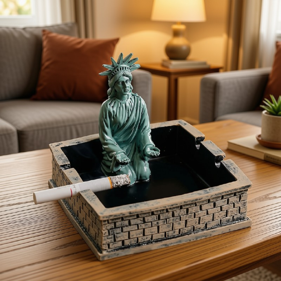 Cendrier Créatif Déesse de la Liberté, Décoration Table pour Salon, Bureau – image 6