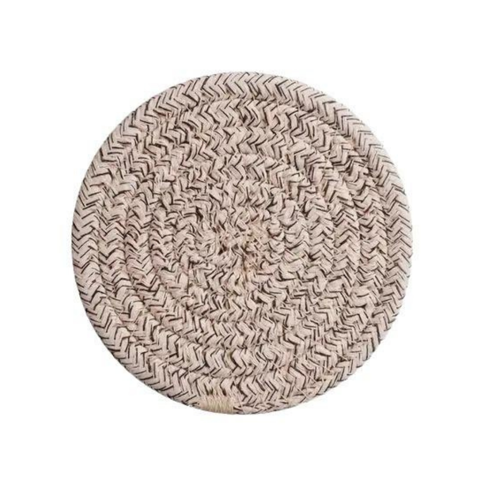 Lot de 4 Sets de Table Rond,Moderne en Cordon de Coton Tressé, Résistants aux Tâches, Isolants,Tissés – image 4