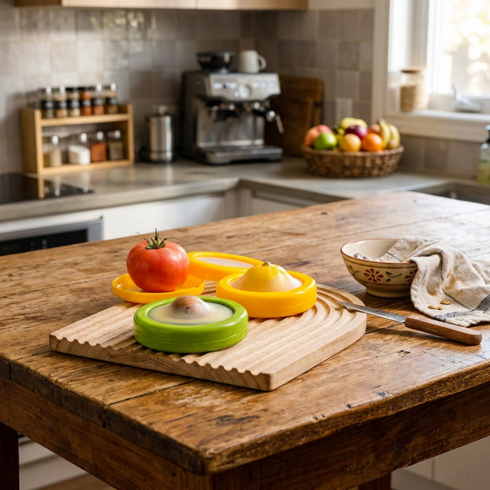 Bac à Fruits,Boîte de Conservation pour Réfrigérateur avec Film Transparent, Bac à Fruits et Légumes, Adapté aux Citrons, Avocats, Tomates – image 5