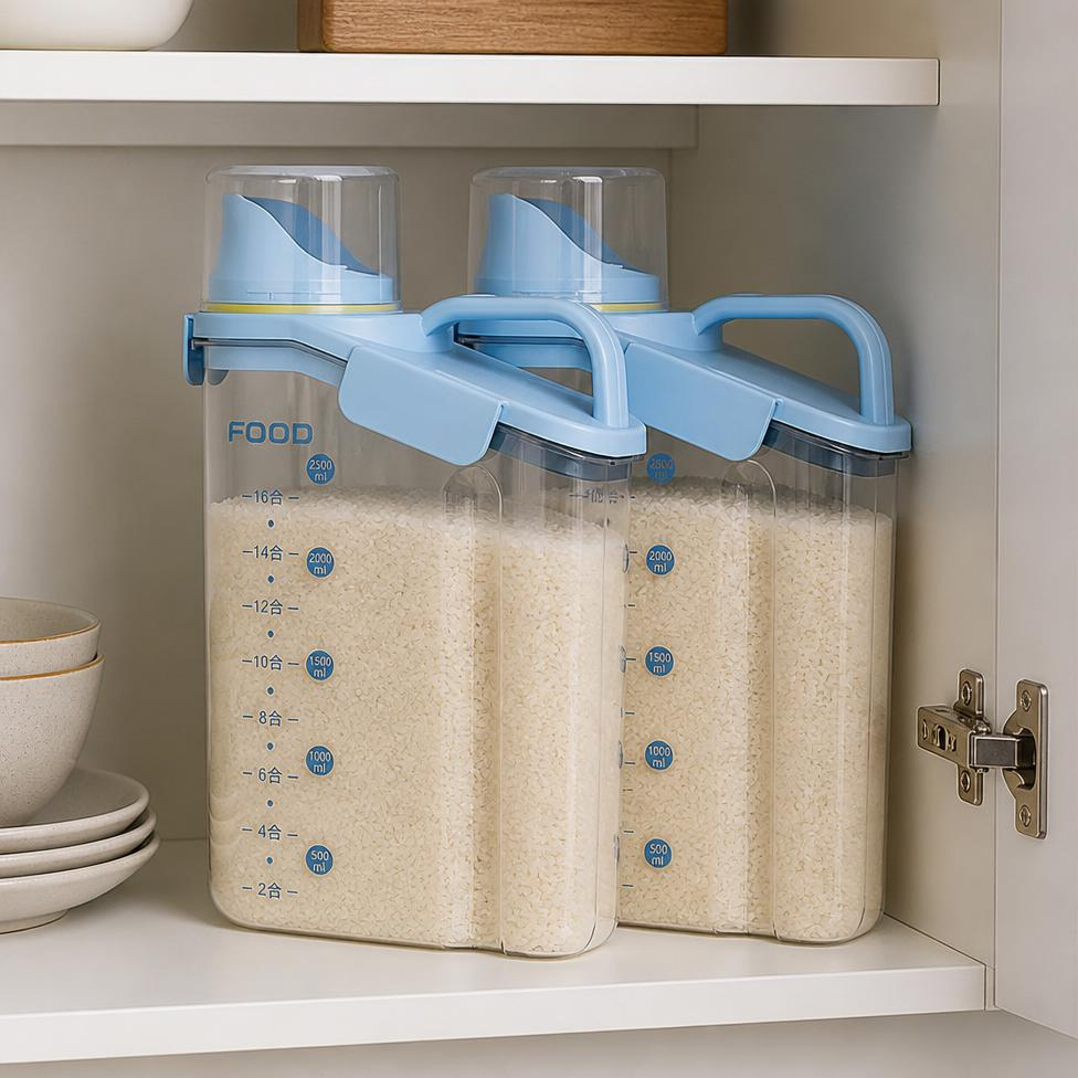 Pot de Stockage Hermétique de Cuisine de Luxe de 2800 ml,Bac à Grains,Riz,Céréales de Haute Qualité – image 3