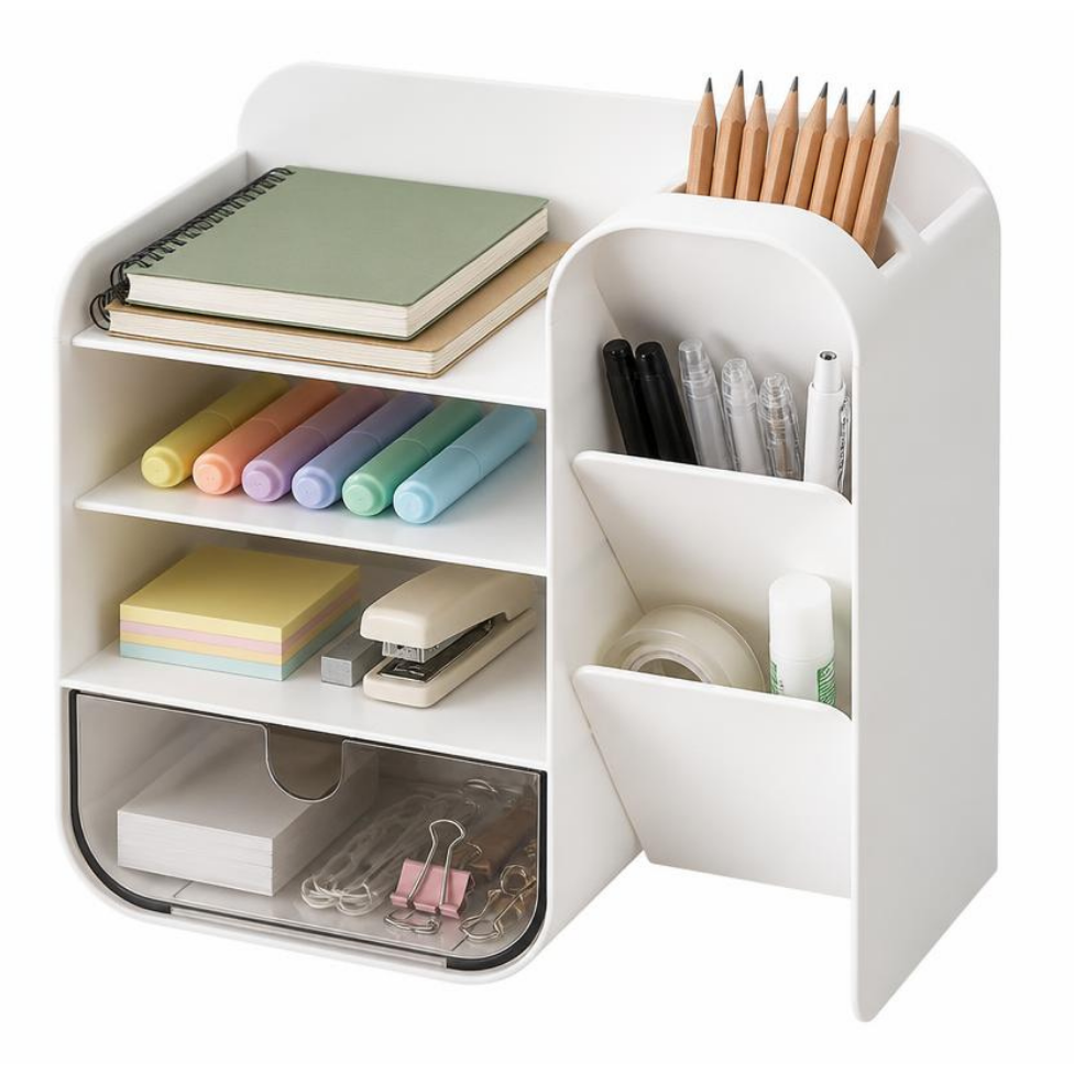 Boîte de Rangement Multifonctionnelle,Porte-Stylos,Conteneur,Fournitures Scolaire – image 4