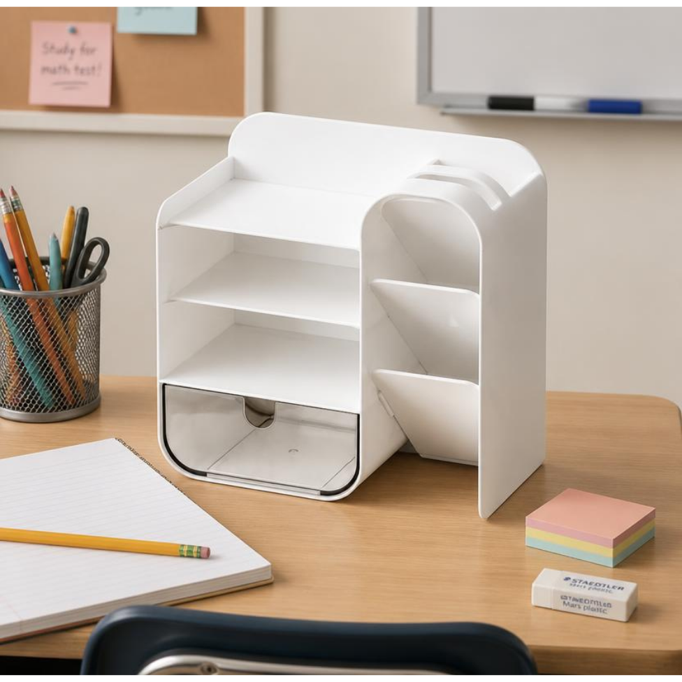 Boîte de Rangement Multifonctionnelle,Porte-Stylos,Conteneur,Fournitures Scolaire – image 6