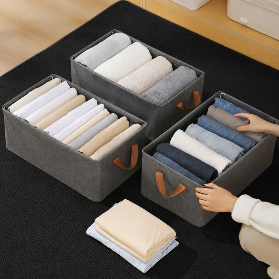 Panier de Rangement pour Vêtements, Organiseur de Garde-Robe, Boîte de Rangement pour Vêtements, Pantalons, Jeans – image 3