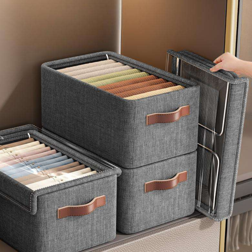 Panier de Rangement pour Vêtements, Organiseur de Garde-Robe, Boîte de Rangement pour Vêtements, Pantalons, Jeans – image 5