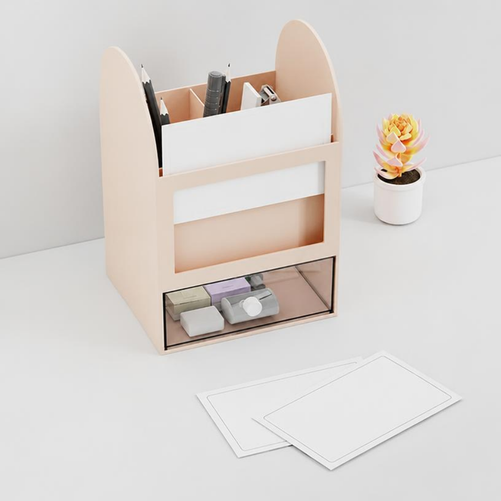 Organisateur,Porte-stylo de Bureau Moderne et Créatif avec Carte de Rappel, Multifonction, Fournitures de Bureau – image 6