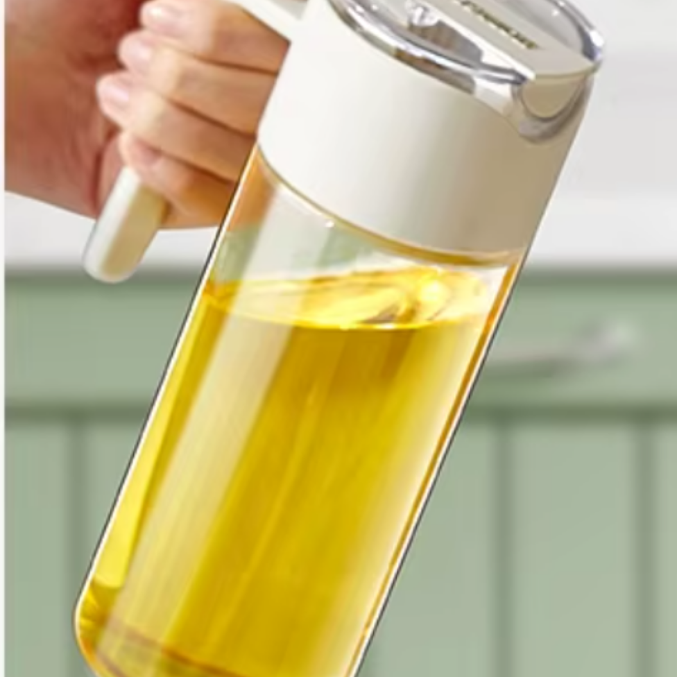 Distributeur d'Huile en Verre Grande Capacité 550ml,Bouteille d'Huile d'Olive en Verre pour la Cuisine – image 5