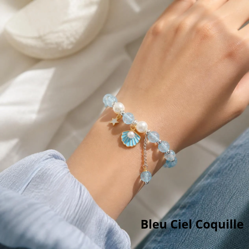 Bracelet en Pierres Précieuses Bleues Ajustable de 18 cm,Cadeau pour Femme – image 6