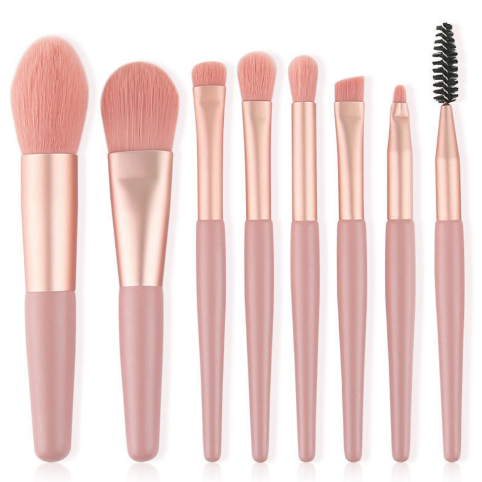 Lot de 8 Pinceaux de Maquillage de Voyage,Haute Qualité,avec Pochette en PU – image 4