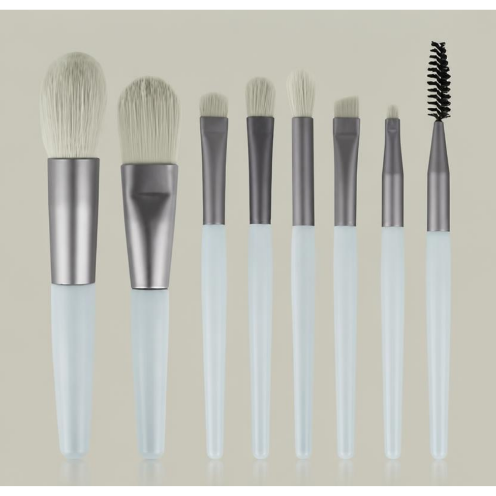 Lot de 8 Pinceaux de Maquillage de Voyage,Haute Qualité,avec Pochette en PU – image 6