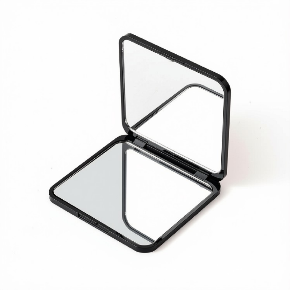 Miroir de Poche Compact Carré Double Face,Pliant,pour Voyage, Idéal pour Cadeaux Femme et Fille – image 2