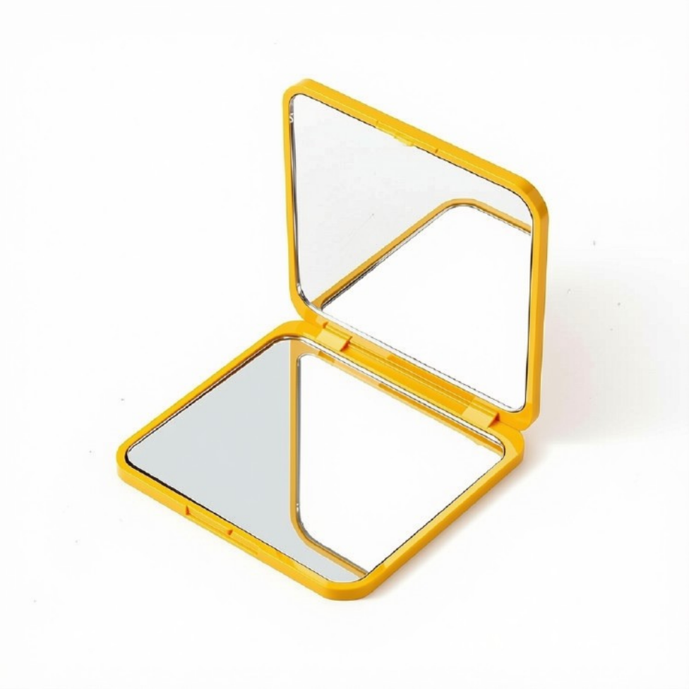 Miroir de Poche Compact Carré Double Face,Pliant,pour Voyage, Idéal pour Cadeaux Femme et Fille – image 3