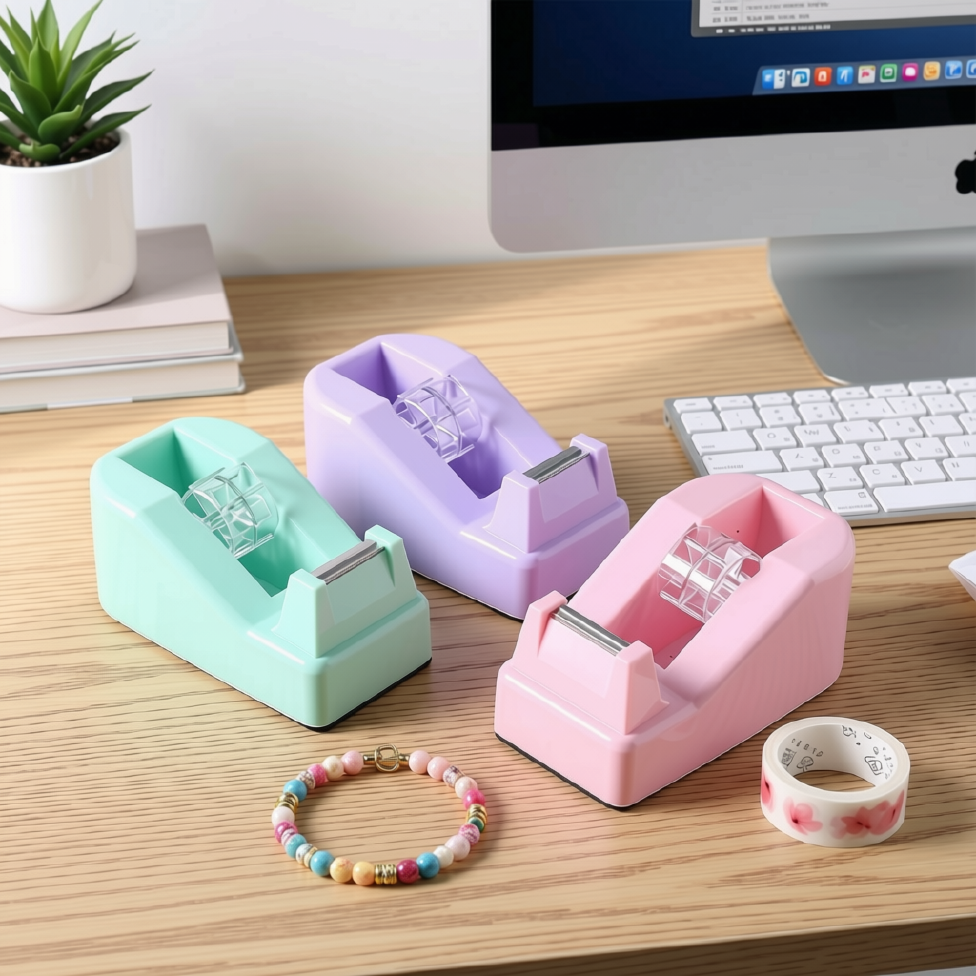 Distributeur de Scotch en Plastique,Porte-Ruban Adhésif,Fournitures de Bureau