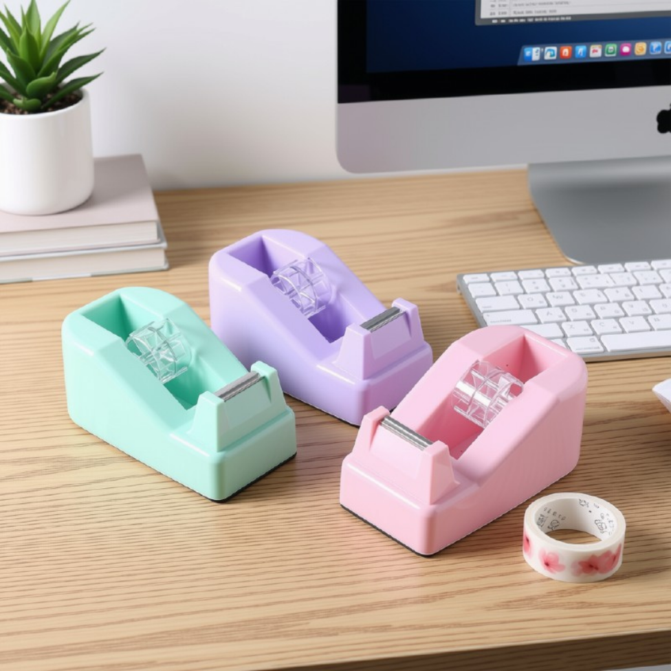 Distributeur de Scotch en Plastique,Porte-Ruban Adhésif,Fournitures de Bureau – image 6