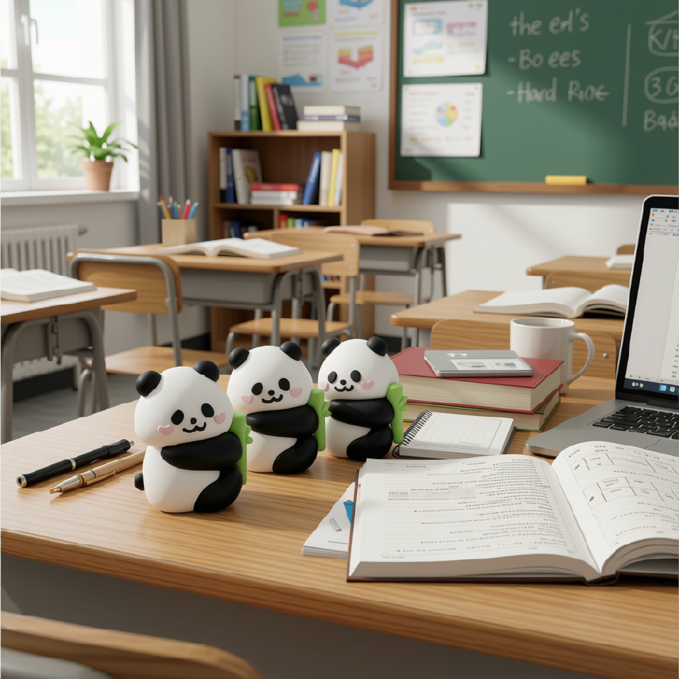Taille-Crayon Rotatif Double/Simple à Motif Panda – image 2