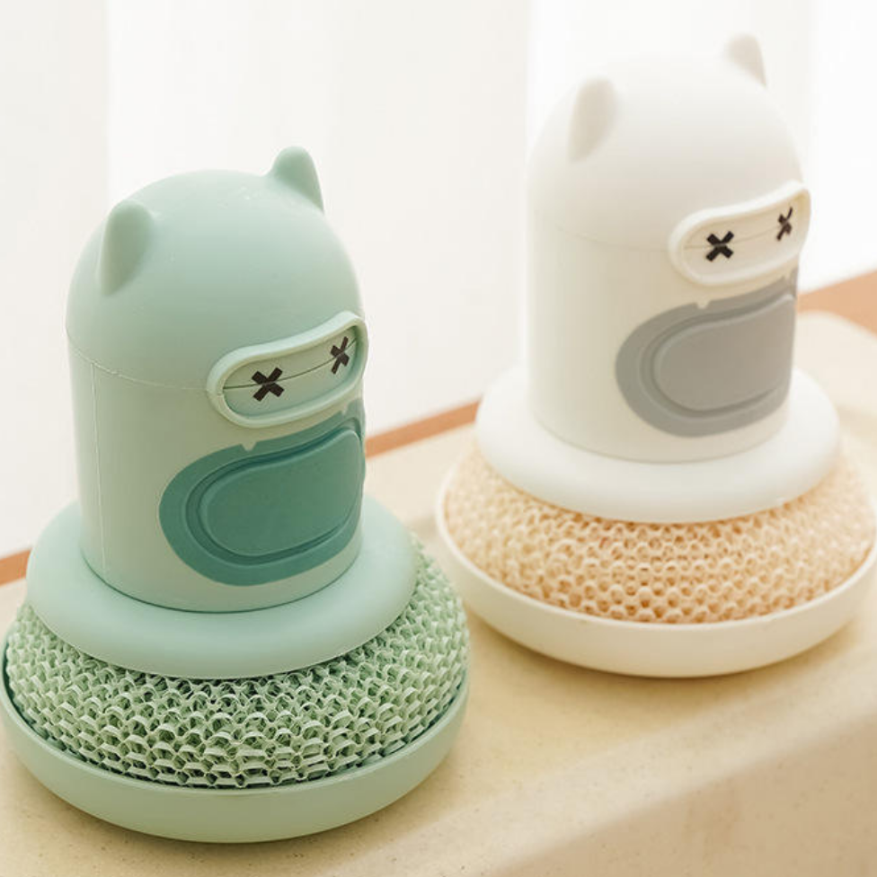 Brosse de Nettoyage à Distribution Automatique de Liquide, Haute Qualité, Créative, avec Manche, pour Cuisine