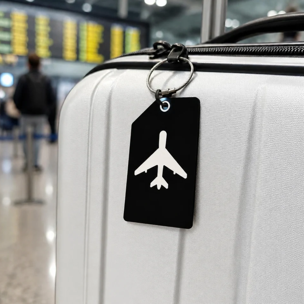 Lot de 4 Étiquettes de Bagage en Silicone Écologique,Étiquettes de Vol en Gel Souple pour Carte d'Embarquement,Étiquettes de Valise