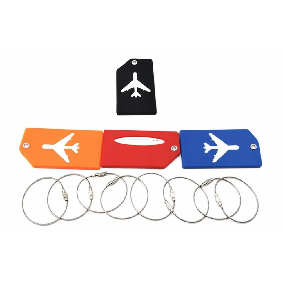 Lot de 4 Étiquettes de Bagage en Silicone Écologique,Étiquettes de Vol en Gel Souple pour Carte d'Embarquement,Étiquettes de Valise – image 5