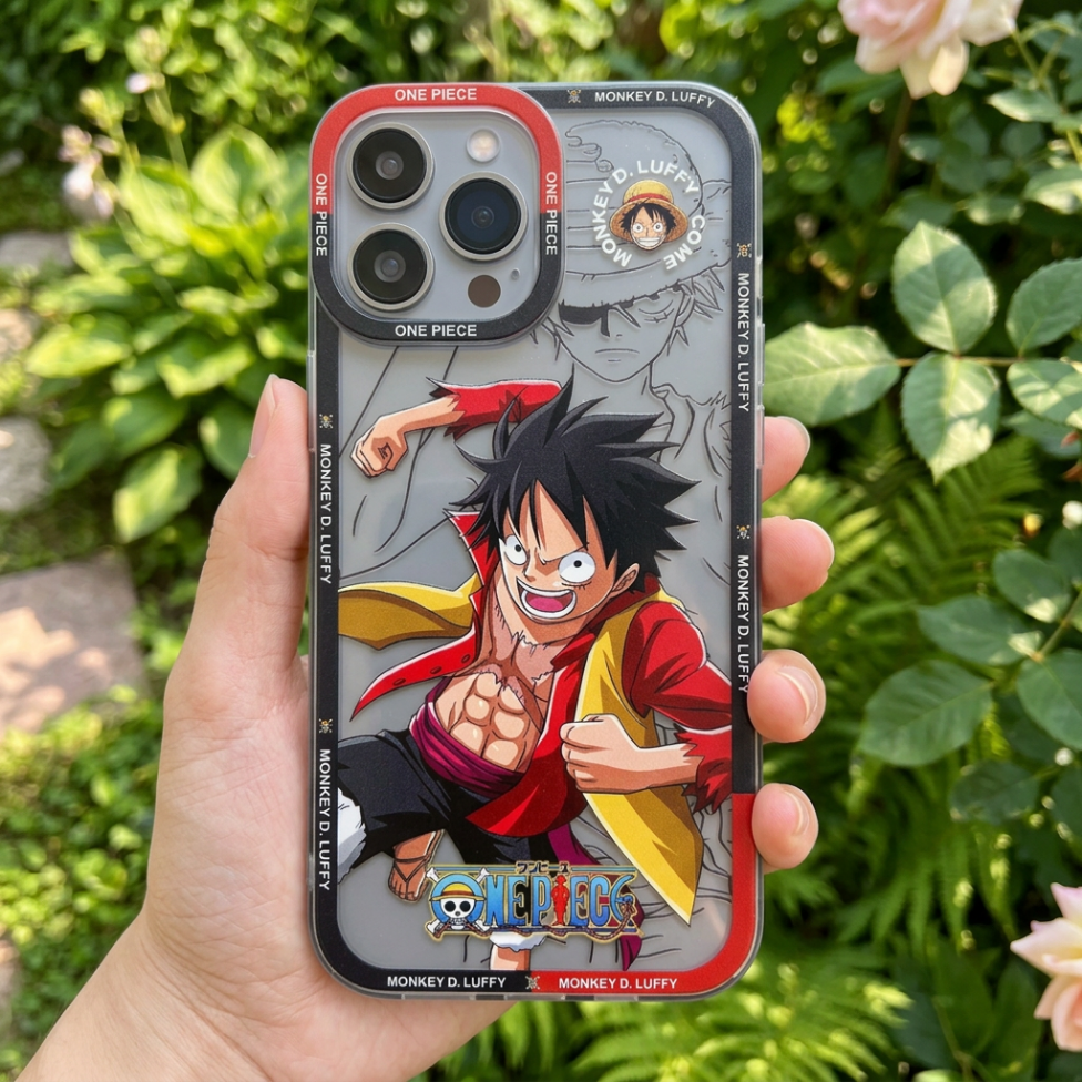 Coque de Téléphone Portable,Motif Luffy Mignon et Dessin Animé, Imperméable et Souple en TPU – image 2
