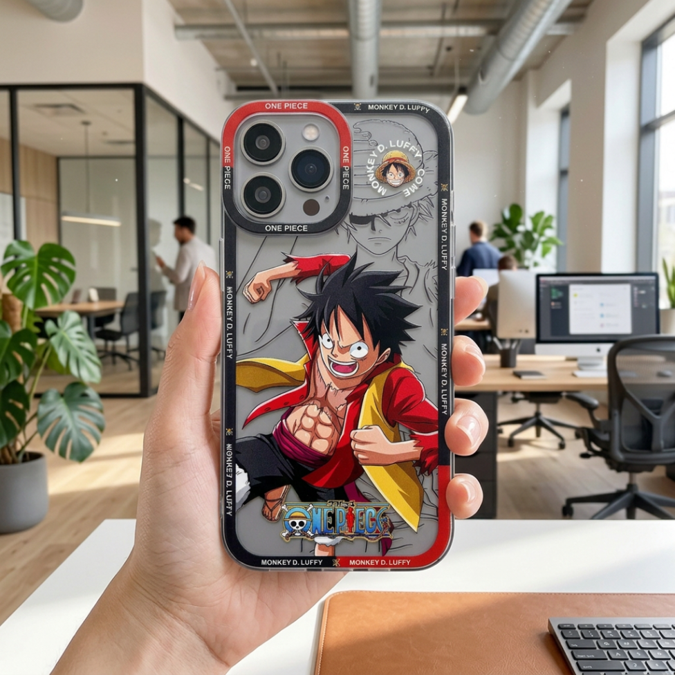 Coque de Téléphone Portable,Motif Luffy Mignon et Dessin Animé, Imperméable et Souple en TPU – image 3