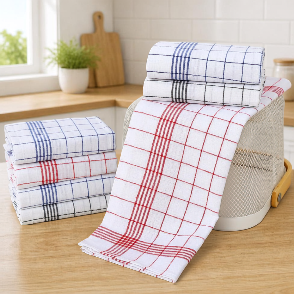 Lot de 3 Serviettes à Carreaux en Coton 45*62cm – image 2