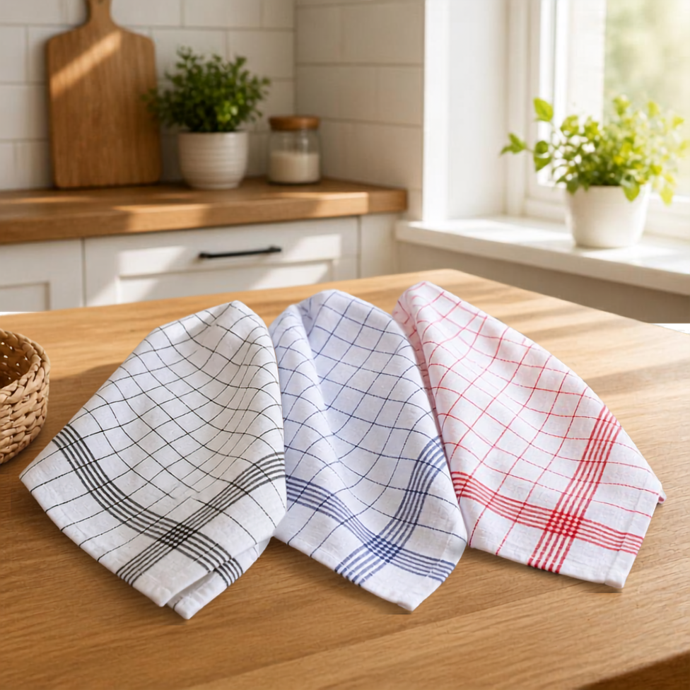 Lot de 3 Serviettes à Carreaux en Coton 45*62cm – image 5