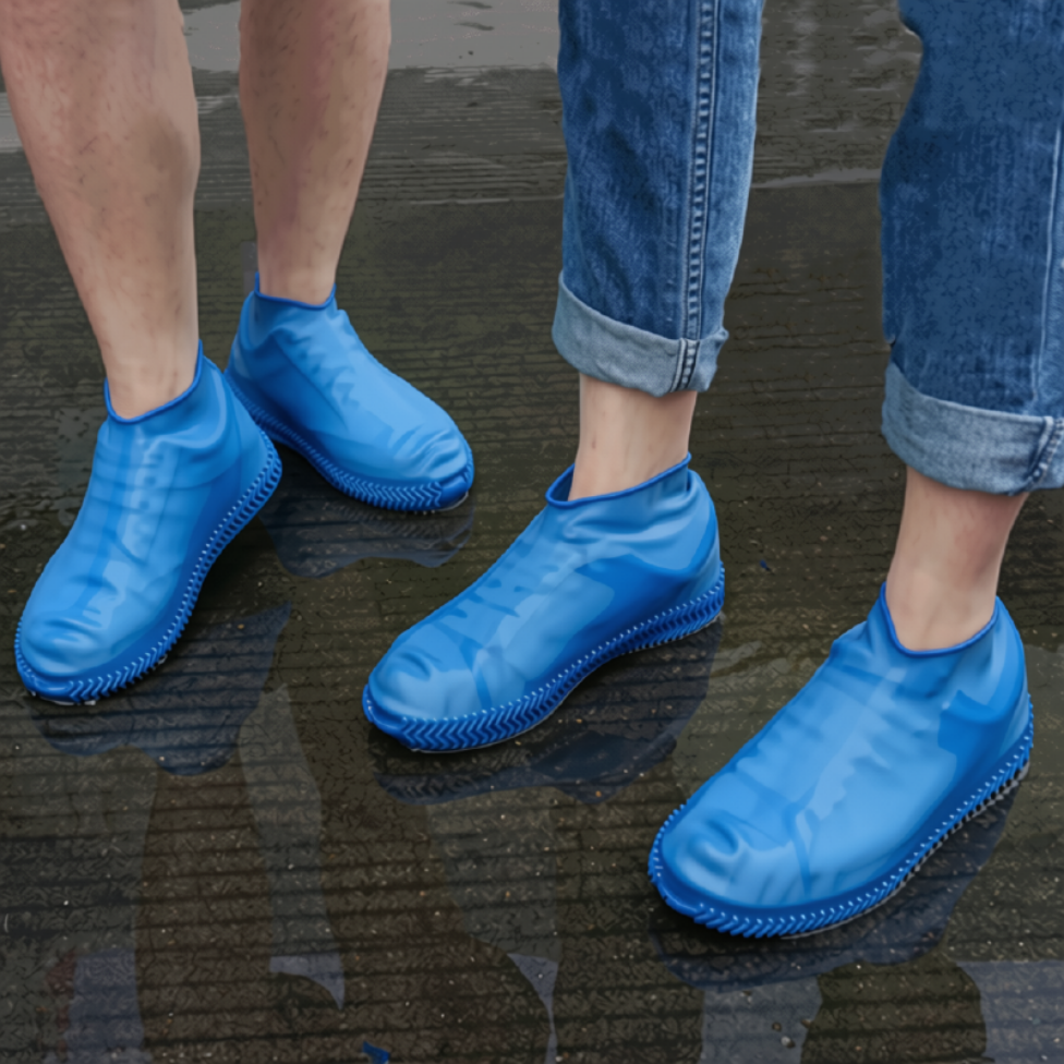 Paires de Couvre-Chaussures Impermeable, Couvre-Chaussures Antidérapantes Réutilisables, Surchaussures Élastique Anti-Poussière pour Maison,Surchaussures Lavable – image 6