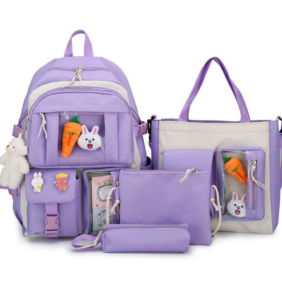Sac d'École pour Filles, Ensemble de Sacs pour Filles,Sac à Dos Scolaire Imperméable Tendance pour Enfants, Adolescents et Étudiants, – image 4