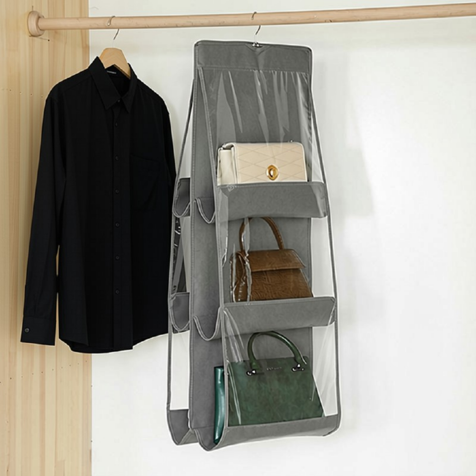 Sac de Rangement Suspendu 6 Poches, Organisateur Anti-Poussière Vétements – image 2