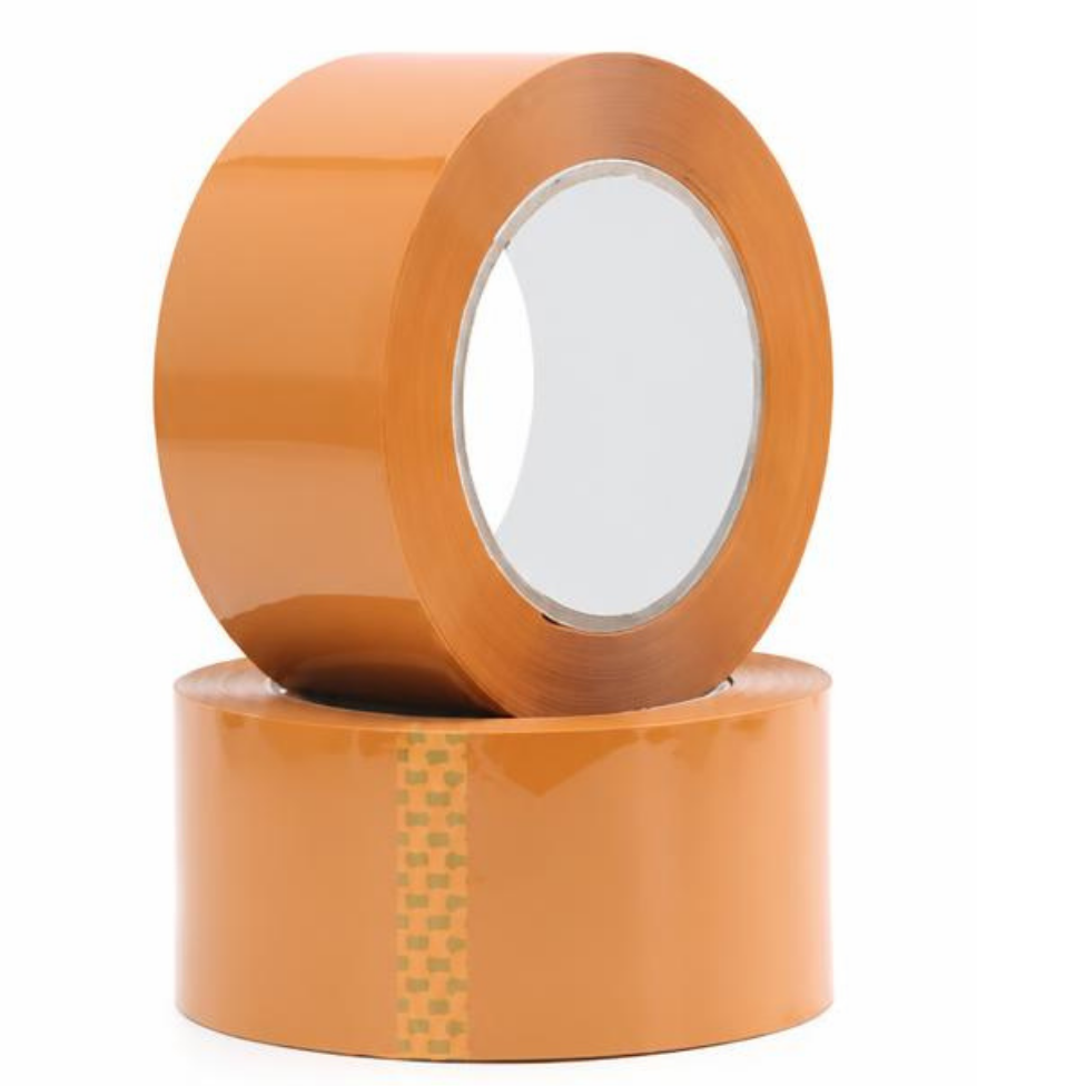 Lot de 2 Rouleaux de Ruban Adhésif Jaune pour Emballage,Scotch d'Emballage Carton