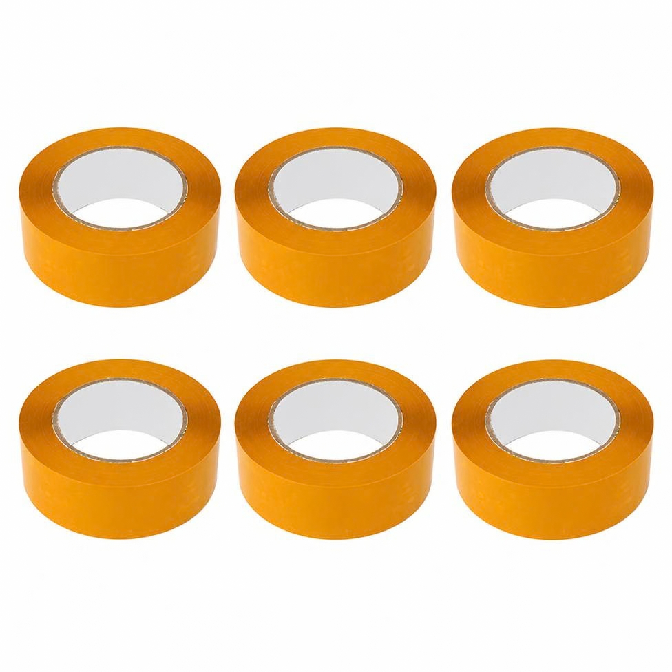 Lot de 2 Rouleaux de Ruban Adhésif Jaune pour Emballage,Scotch d'Emballage Carton – image 2