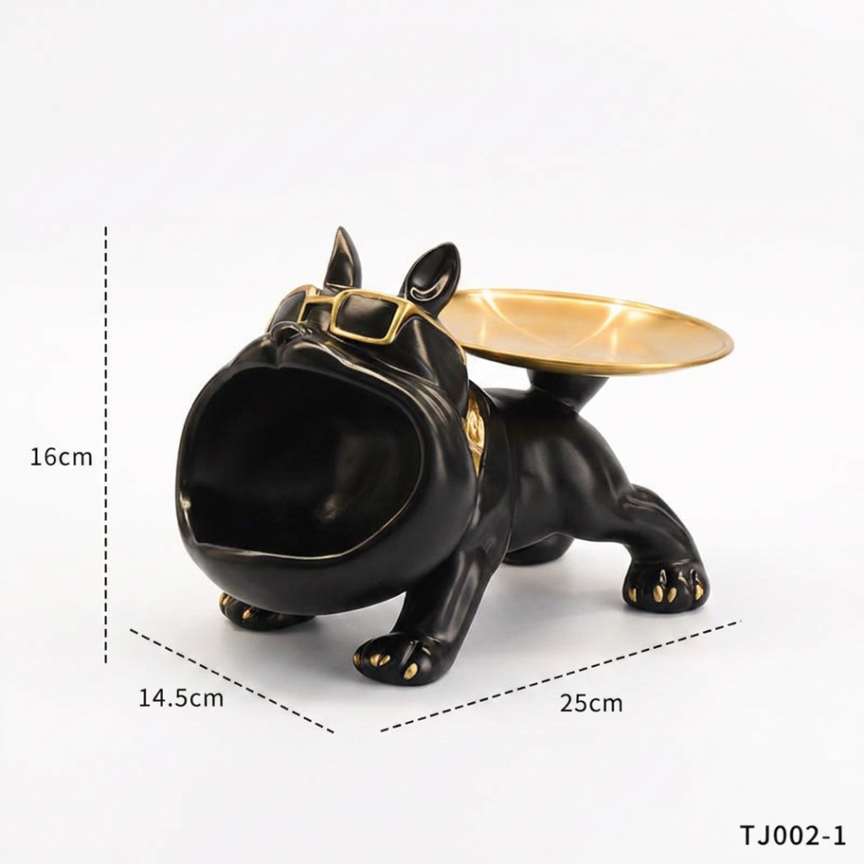 Sculpture de Bouledogue, Figurine,Peint à la Main,Décoration Maison – image 4