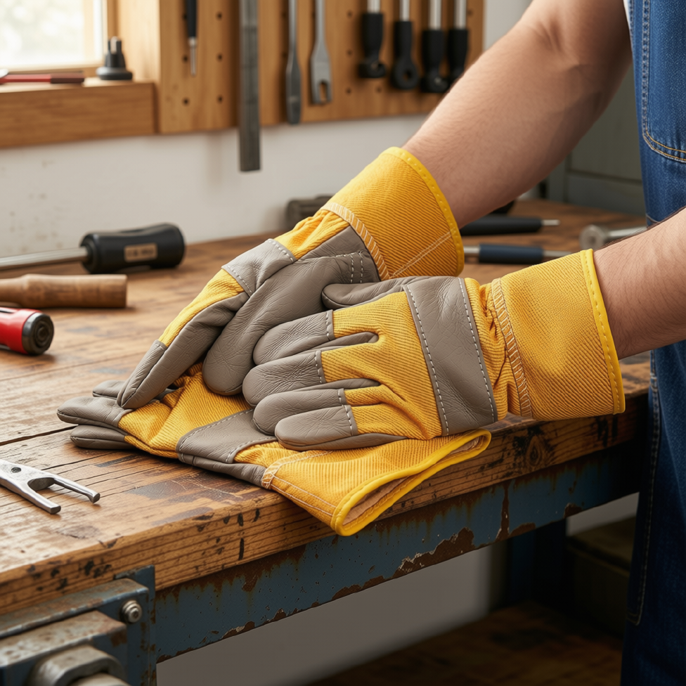 Gants de Sécurité en Cuir de Vahette,190g/Paire,pour le Travail Industriel – image 2