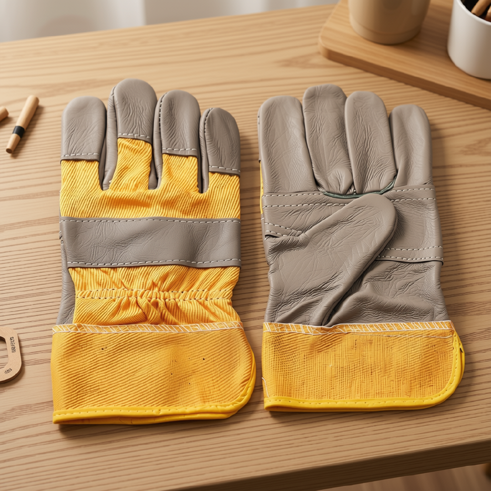 Gants de Sécurité en Cuir de Vahette,190g/Paire,pour le Travail Industriel – image 3