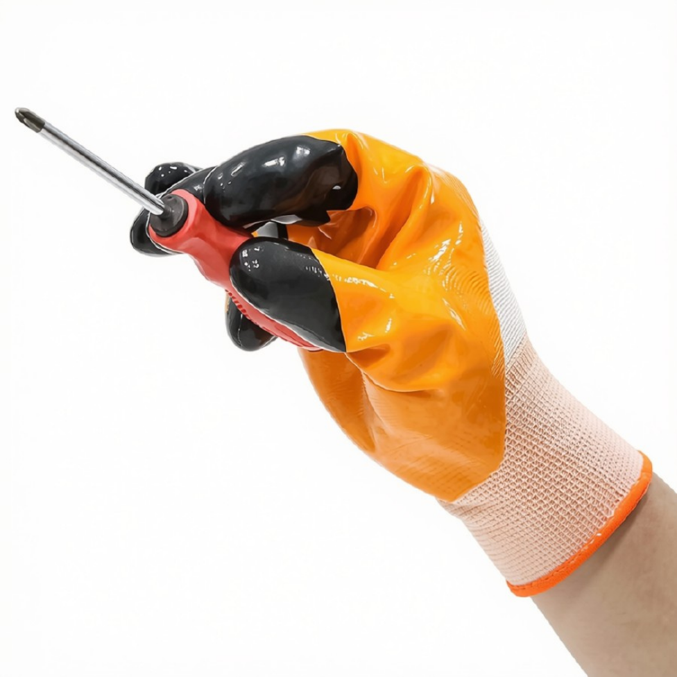 Gants en Caoutchouc Enduits Denitrile Sandy, Gants de Chantier,Résistants aux Coupures, Gants de Jardin – image 4