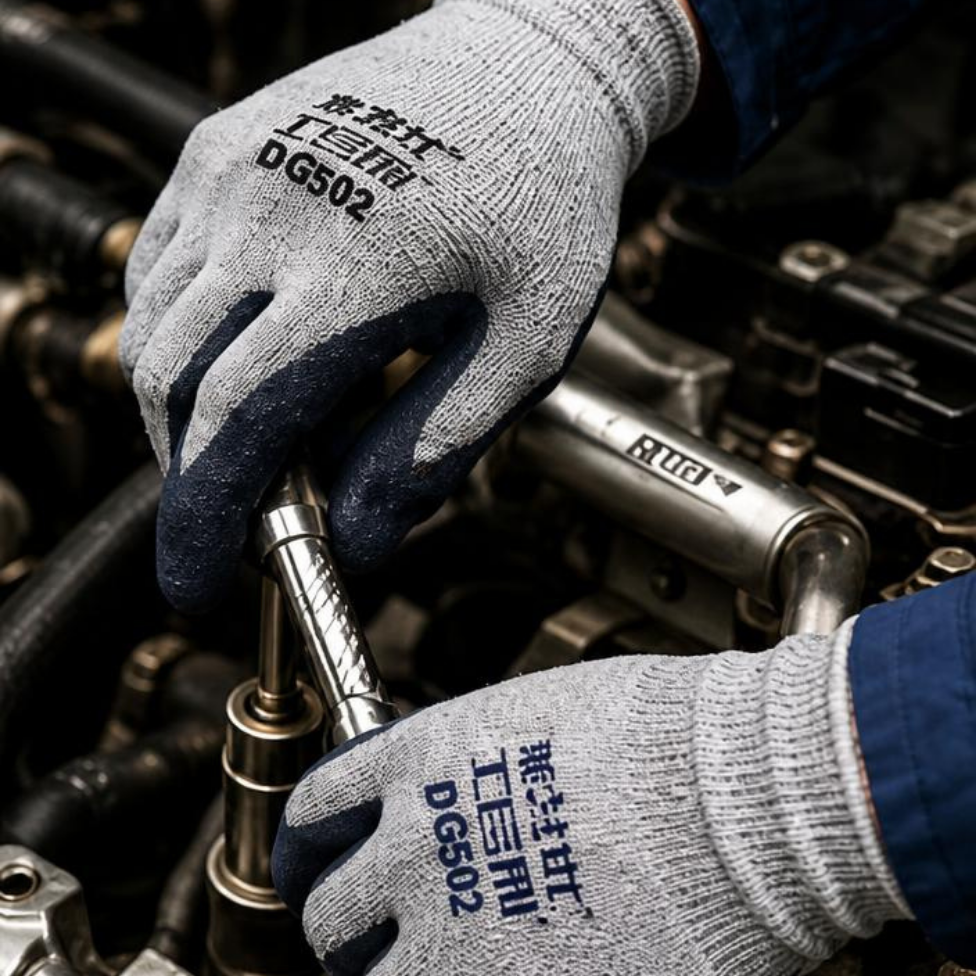 Gants de Travail en Nitrile pour la Sécurité Industrielle, Résistants aux Chocs, Enduits de Latex, pour la Construction et les Travaux de Grande Envergure – image 4