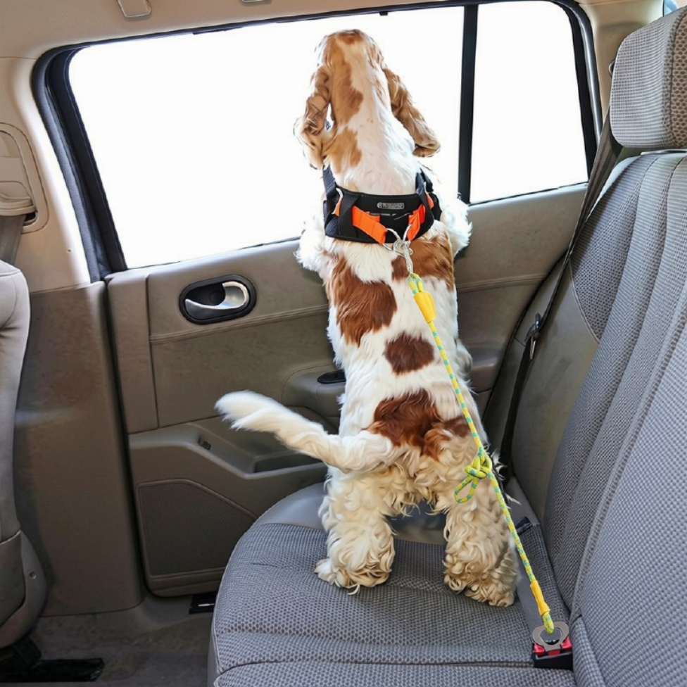 Laisse de Sécurité pour Animaux de Compagnie de Luxe pour Voiture,Écologique et Résistante,Corde Durable, Design Réfléchissant – image 3
