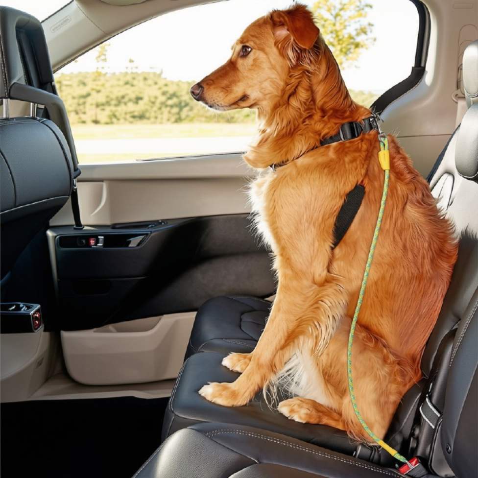 Laisse de Sécurité pour Animaux de Compagnie de Luxe pour Voiture,Écologique et Résistante,Corde Durable, Design Réfléchissant – image 4