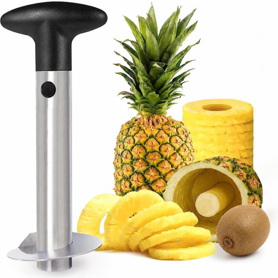Éplucheur Ananas Inoxydable, Idéal pour Fêtes Familiales et Pique-Niques