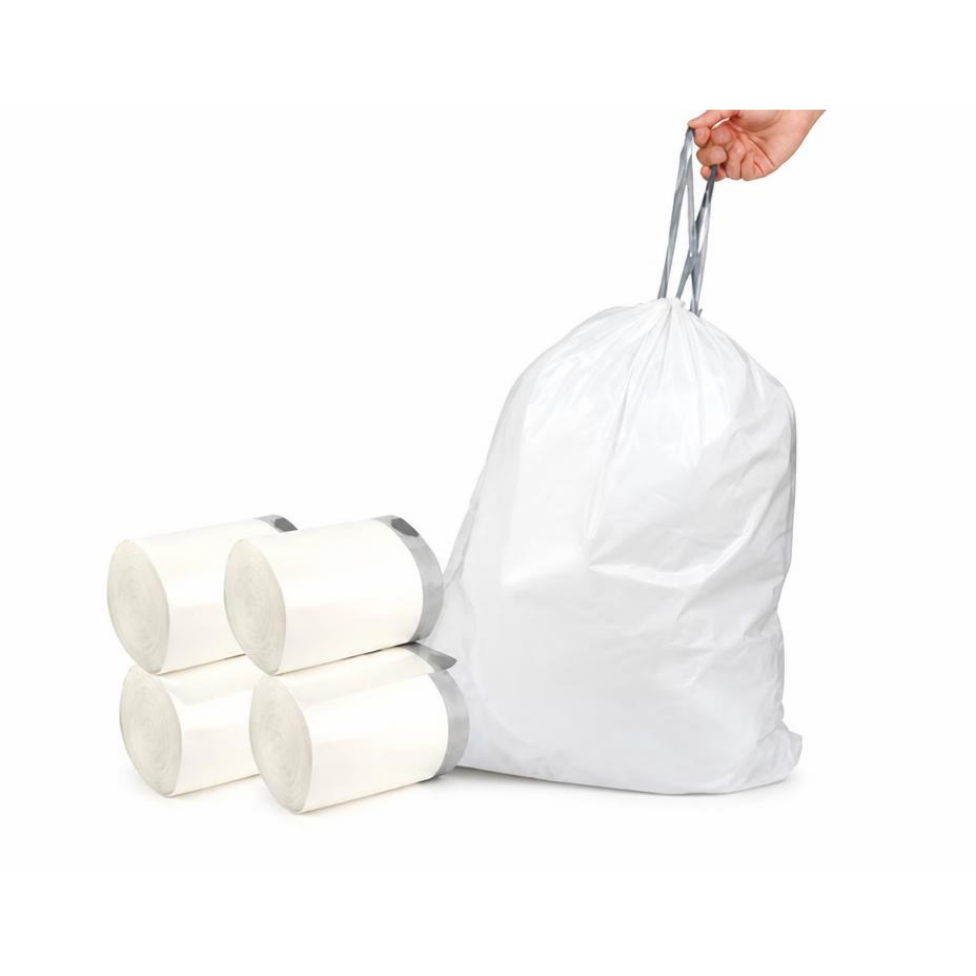 Lot de 3 Boîtes Sacs Poubelle à Cordon de 45*50cm