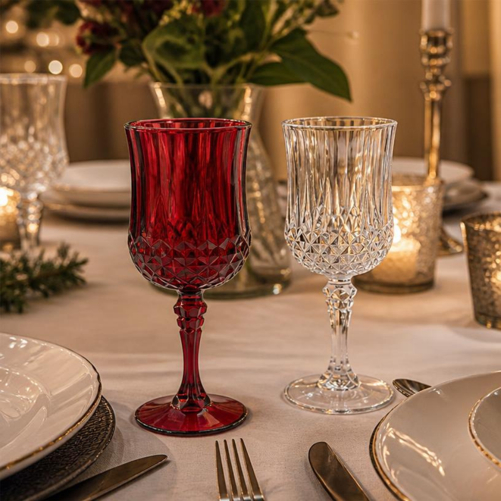 Lot de 3 Verres en Plastique , Élégants et Modernes, pour Fête et Mariage