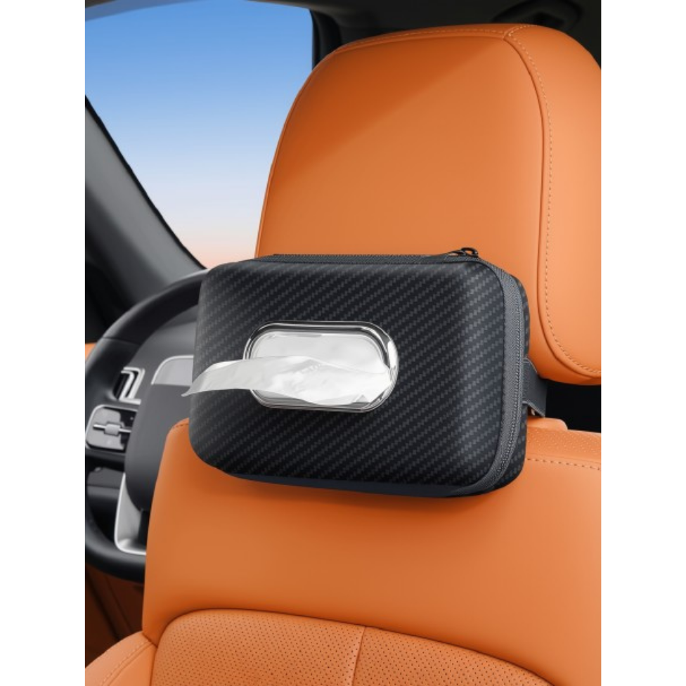 Porte-Serviettes Rectangulaire en Cuir PU, Boîte à Mouchoirs Rectangulaire pour Siège Arrière de Voiture, Porte-Mouchoirs pour Voiture – image 3