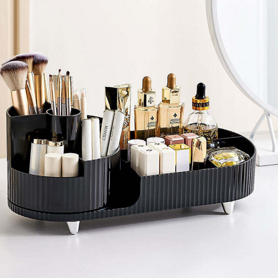 Boîte de Rangement Cosmétique,Organisateur de Brosse de Maquillage Rotative,Plateau pour Produits Cosmétiques – image 5