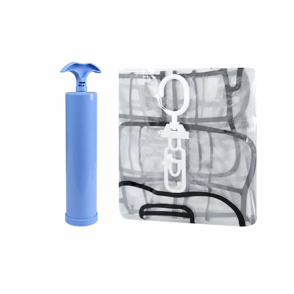 Lot de 3 Sacs de Rangement Sous Vide Suspendu,Sac de Compression pour Vêtements,3 Tailles  pour Costume,avec Pompe – image 3