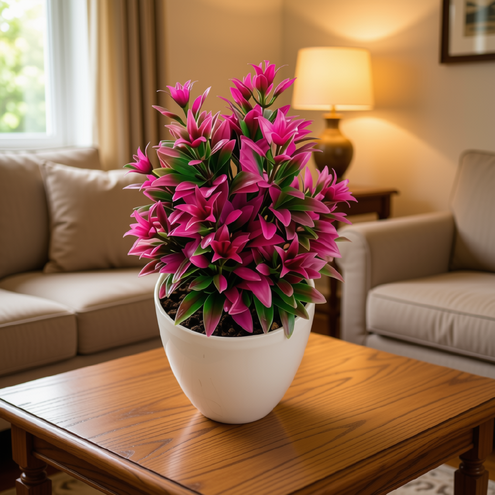 Vase avec Plante Créative et Durable en Plastique pour Décoration de Maison et Bureau