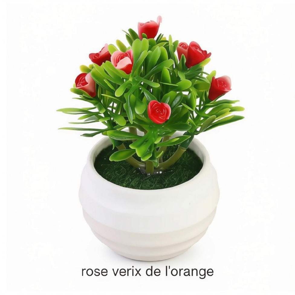 Vase avec Plante Créative et Durable en Plastique pour Décoration de Maison et Bureau – image 3