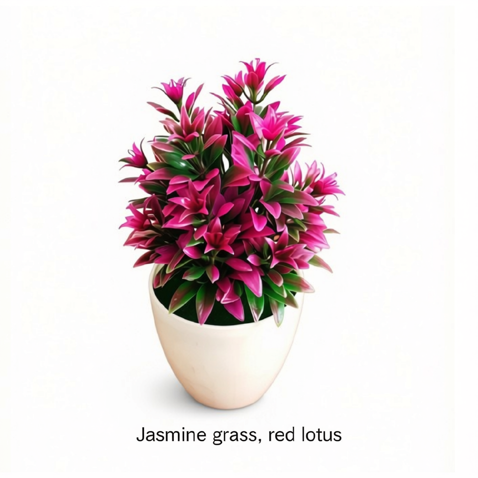 Vase avec Plante Créative et Durable en Plastique pour Décoration de Maison et Bureau – image 4
