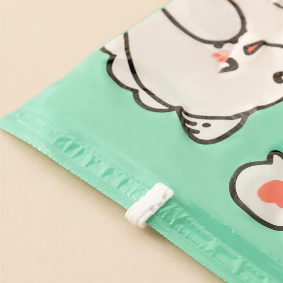 Sac de Rangement Sous Vide à Motif Lapin de Dessin Animé avec Valve, 100 % Matériau Recyclé,avec Pompe – image 6