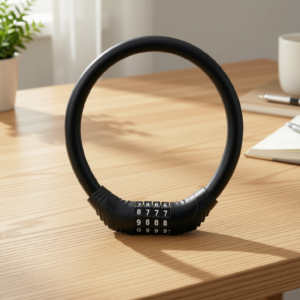 Antivol de Vélo, Câble Robuste Antivol de Vélo, Haute Sécurité, Code à 4 Chiffres, Cadenas à Chaîne à Combinaison pour VTT, Vélo – image 2