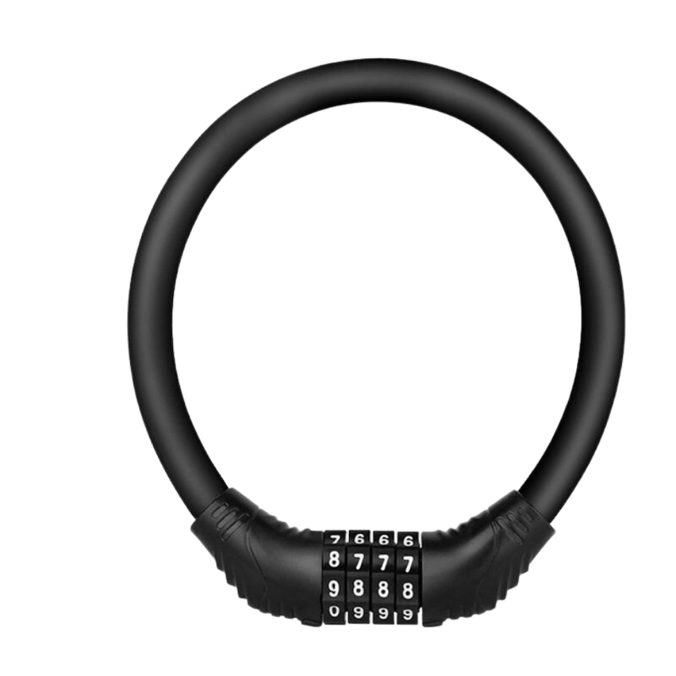 Antivol de Vélo, Câble Robuste Antivol de Vélo, Haute Sécurité, Code à 4 Chiffres, Cadenas à Chaîne à Combinaison pour VTT, Vélo – image 3