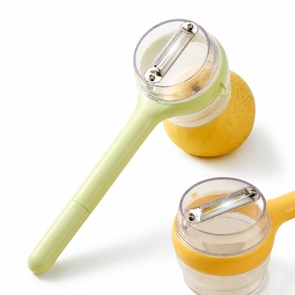 Éplucheur Multifonctionnel 2 en 1 avec Boîte de Rangement pour Pommes de Terre, Pommes,Légumes, Fruits et Carottes... – image 2
